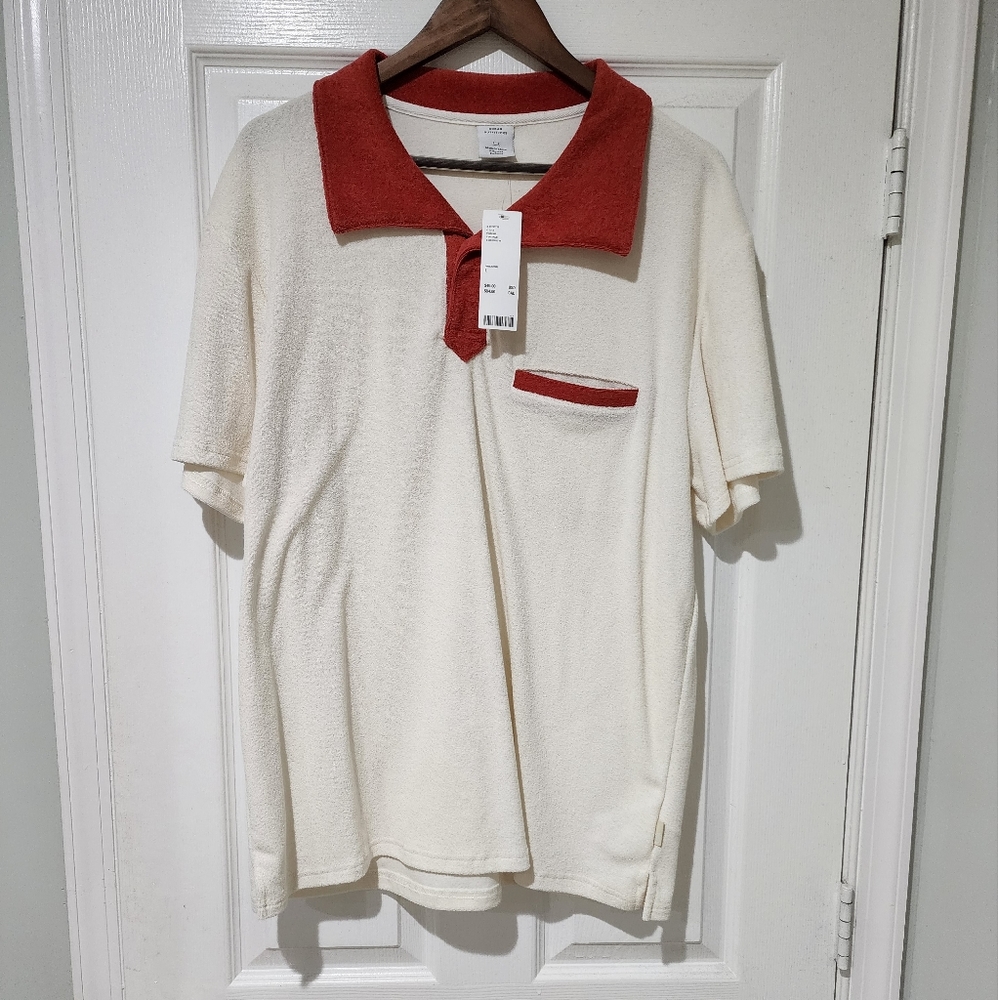 Urban Outfitters Terry polo, size Large. Brand new with tags